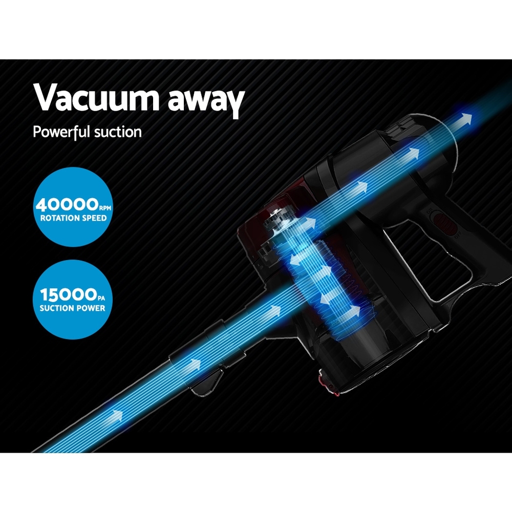 Devanti Stick Vacuum Cleaner Handheld Corded 450W Red Devanti Stick Vacuum Cleaner Handheld Corded 450W Red