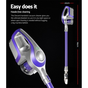 Devanti Stick Vacuum Cleaner Bagless Cordless 150W Purple Devanti Stick Vacuum Cleaner Bagless Cordless 150W Purple