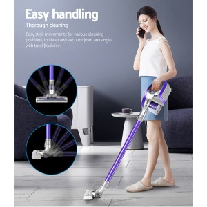 Devanti Stick Vacuum Cleaner Bagless Cordless 150W Purple Devanti Stick Vacuum Cleaner Bagless Cordless 150W Purple
