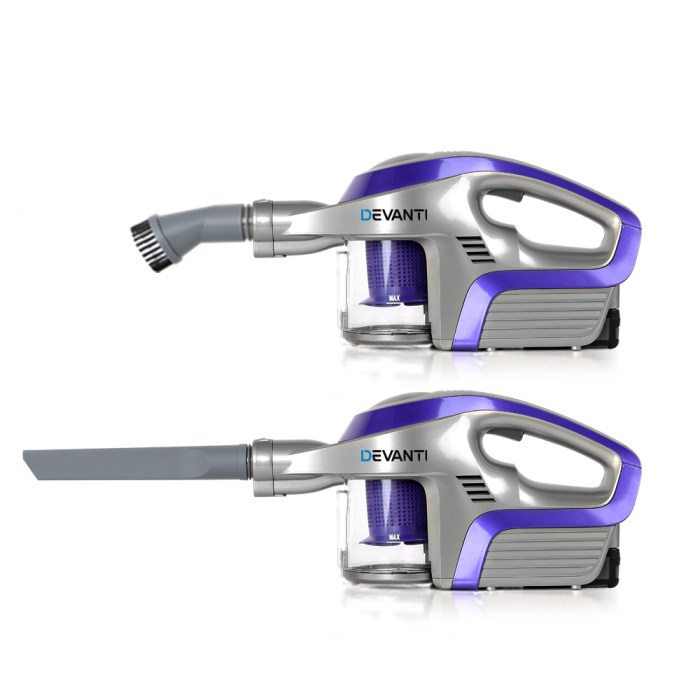 Devanti Stick Vacuum Cleaner Bagless Cordless 150W Purple Devanti Stick Vacuum Cleaner Bagless Cordless 150W Purple