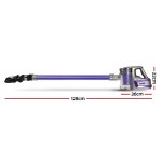 Devanti Stick Vacuum Cleaner Cordless Roller Brush 150W Purple Devanti Stick Vacuum Cleaner Cordless Roller Brush 150W Purple
