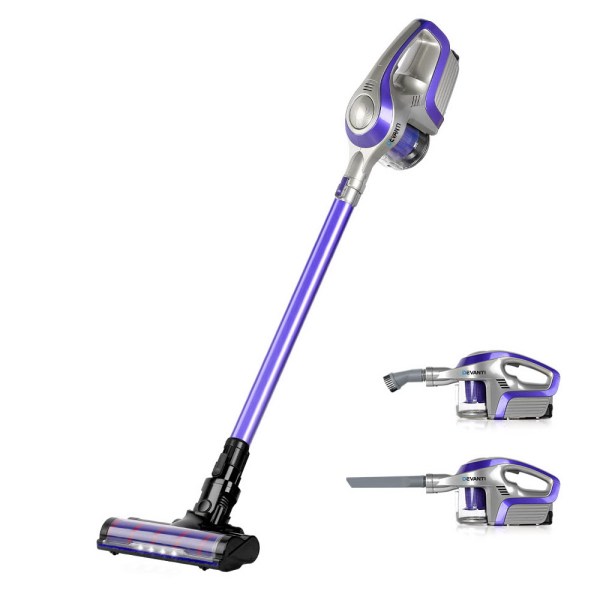 Devanti Stick Vacuum Cleaner Roller Brush Cordless 150W Purple Devanti Stick Vacuum Cleaner Roller Brush Cordless 150W Purple