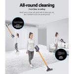 Devanti Stick Vacuum Cleaner Cordless HEPA Filter Gold 150W Devanti Stick Vacuum Cleaner Cordless HEPA Filter Gold 150W
