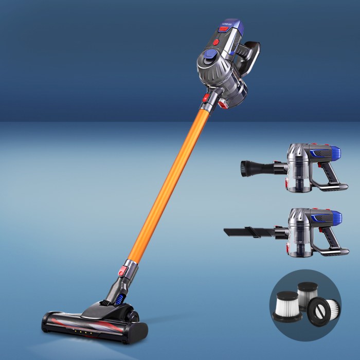 Devanti Stick Vacuum Cleaner Cordless HEPA Filter Gold 150W Devanti Stick Vacuum Cleaner Cordless HEPA Filter Gold 150W