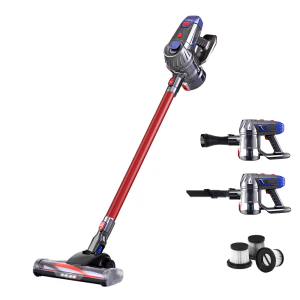 Devanti Stick Vacuum Cleaner HEPA Filter Red 150W Devanti Stick Vacuum Cleaner HEPA Filter Red 150W