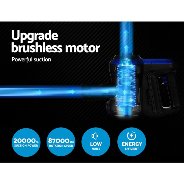 Devanti Stick Vacuum Cleaner Brushless Cordless 250W Blue Devanti Stick Vacuum Cleaner Brushless Cordless 250W Blue