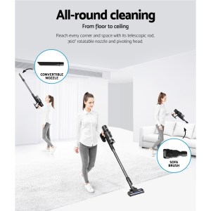 Devanti Stick Vacuum Cleaner Brushless Cordless 350W Grey Devanti Stick Vacuum Cleaner Brushless Cordless 350W Grey