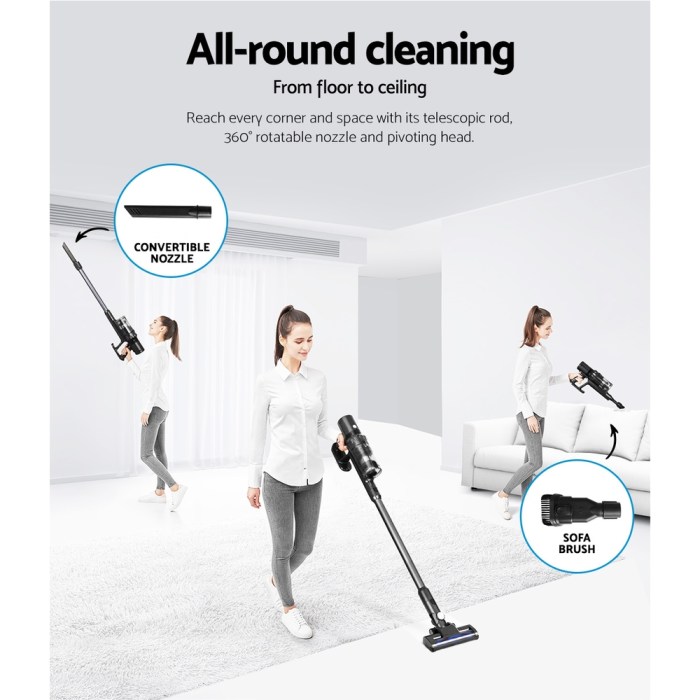 Devanti Stick Vacuum Cleaner Brushless Cordless 350W Grey Devanti Stick Vacuum Cleaner Brushless Cordless 350W Grey