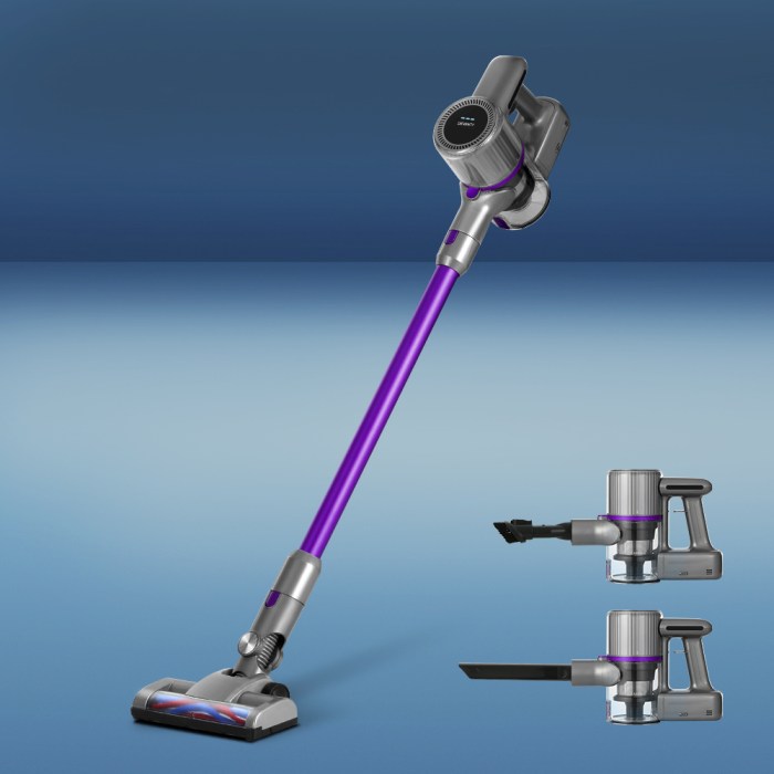 Devanti Stick Vacuum Cleaner Bagless Cordless 120W Purple Devanti Stick Vacuum Cleaner Bagless Cordless 120W Purple