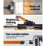 Devanti Stick Vacuum Cleaner Bagless Cordless 150W Gold Devanti Stick Vacuum Cleaner Bagless Cordless 150W Gold