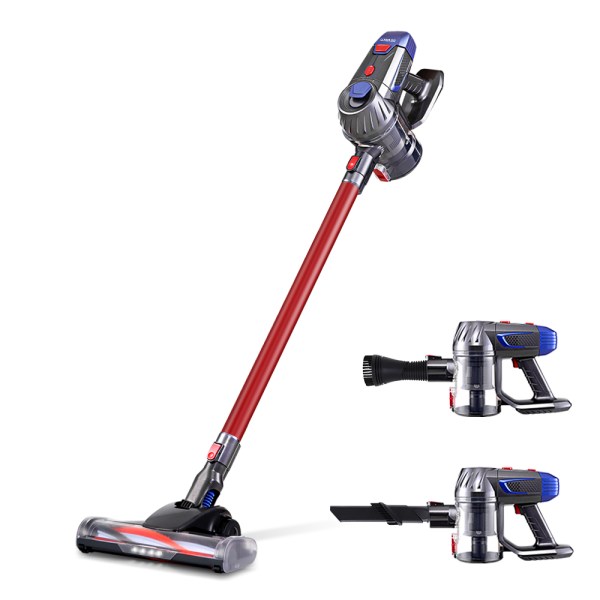 Devanti Stick Vacuum Cleaner Bagless Cordless Red 150W Devanti Stick Vacuum Cleaner Bagless Cordless Red 150W
