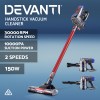 Devanti Stick Vacuum Cleaner Bagless Cordless Red 150W Devanti Stick Vacuum Cleaner Bagless Cordless Red 150W