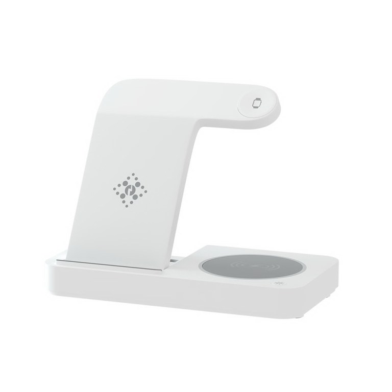 Private: Devanti 4-in-1 Wireless Charger Dock Fast Charging for Phone White Devanti 4-in-1 Wireless Charger Dock Fast Charging for Phone White