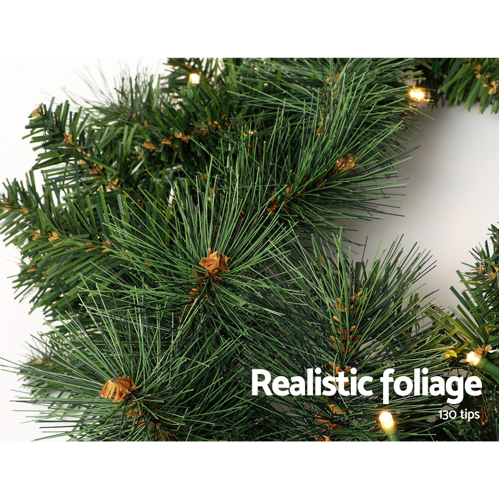 Jingle Jollys 1.8m Christmas Garland with LED lights Party Xmas Decorations Jingle Jollys 1.8m Christmas Garland with LED lights Party Xmas Decorations
