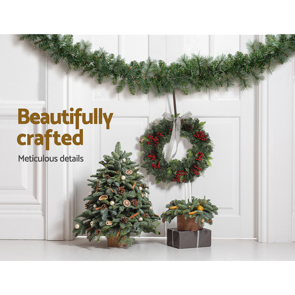 Jingle Jollys 1.8m Christmas Garland with LED lights Party Xmas Decorations Jingle Jollys 1.8m Christmas Garland with LED lights Party Xmas Decorations