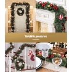 Jingle Jollys 2.7m Christmas Garland with Decorations Xmas Wedding Party Jingle Jollys 2.7m Christmas Garland with Decorations Xmas Wedding Party
