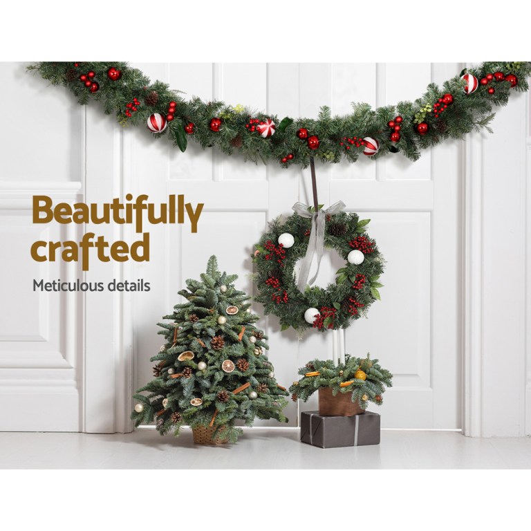Jingle Jollys 2.7m Christmas Garland with Decorations Xmas Wedding Party Jingle Jollys 2.7m Christmas Garland with Decorations Xmas Wedding Party