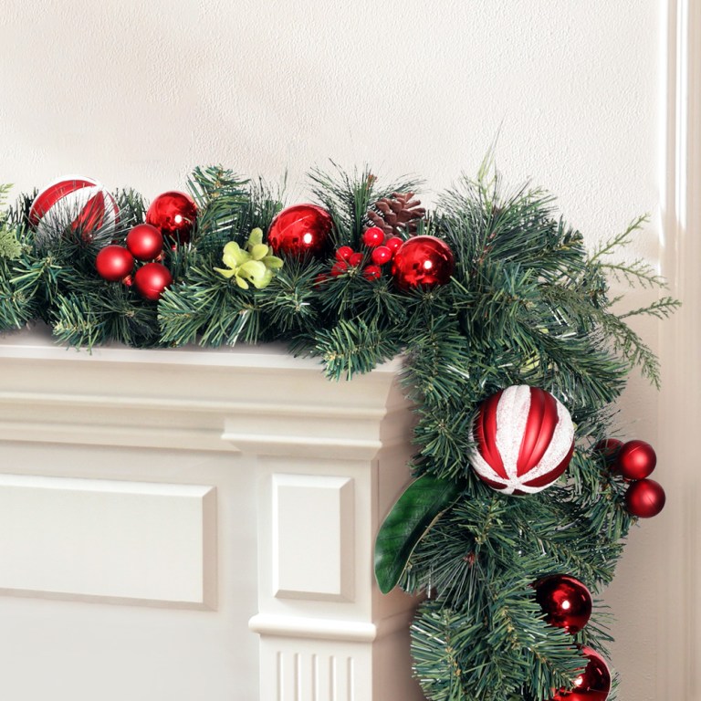 Jingle Jollys 2.7m Christmas Garland with Decorations Xmas Wedding Party Jingle Jollys 2.7m Christmas Garland with Decorations Xmas Wedding Party