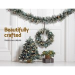 Jingle Jollys 2.7m Christmas Garland with LED Lights Snowy Decoration Xmas Party Jingle Jollys 2.7m Christmas Garland with LED Lights Snowy Decoration Xmas Party