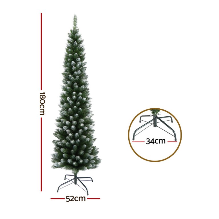Jingle Jollys Christmas Tree 1.8m Xmas Tree Decorations Snowy 300 Tips Jingle Jollys Christmas Tree 1.8m Xmas Tree Decorations Snowy 300 Tips