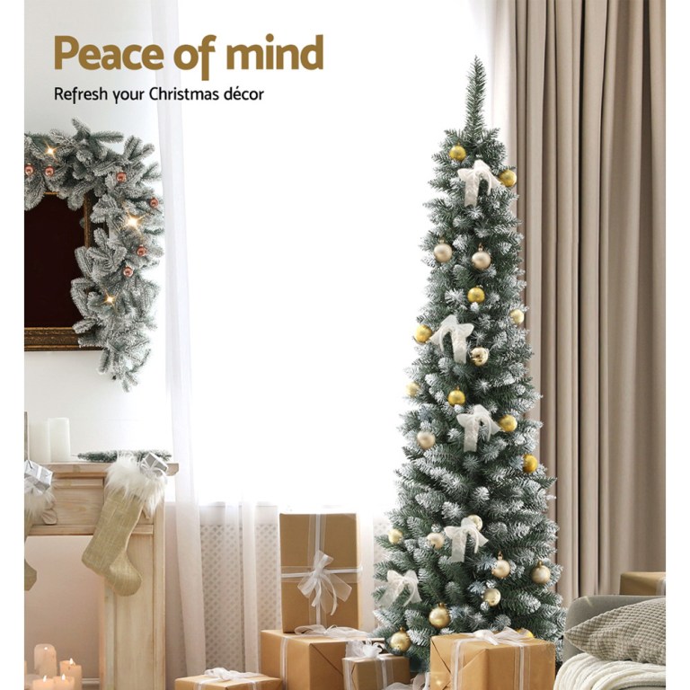 Jingle Jollys Christmas Tree 1.8m Xmas Tree Decorations Snowy 300 Tips Jingle Jollys Christmas Tree 1.8m Xmas Tree Decorations Snowy 300 Tips