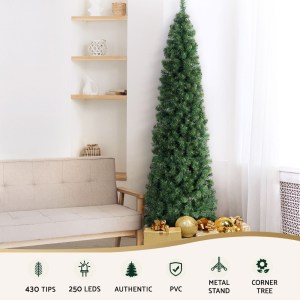 Jingle Jollys Christmas Tree 2.1M Corner Xmas Tree Party Decorations 430 Tips Jingle Jollys Christmas Tree 2.1M Corner Xmas Tree Party Decorations 430 Tips