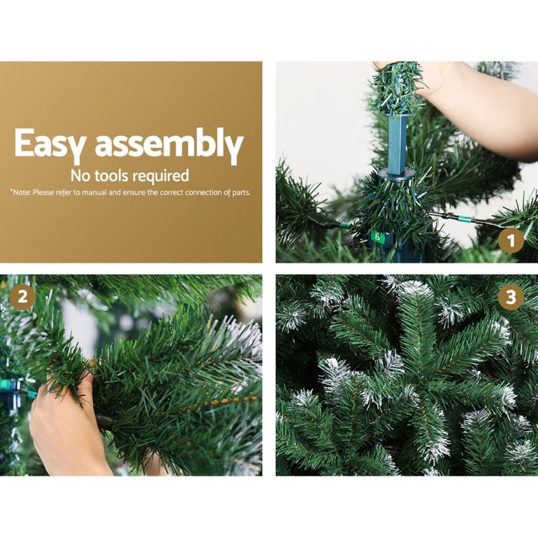 Jingle Jollys Christmas Tree 1.8m Snowy Xmas Tree Decoration 650 Tips Jingle Jollys Christmas Tree 1.8m Snowy Xmas Tree Decoration 650 Tips