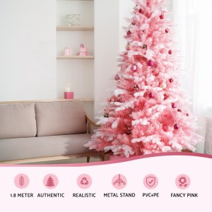 Jingle Jollys Christmas Tree 1.8m Pink Xmas Tree Snowy Party Decor 810 Tips Jingle Jollys Christmas Tree 1.8m Pink Xmas Tree Snowy Party Decor 810 Tips
