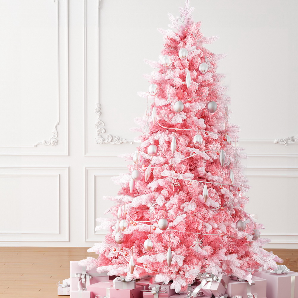 Jingle Jollys Christmas Tree 1.8m Pink Xmas Tree Snowy Party Decor 810 Tips Jingle Jollys Christmas Tree 1.8m Pink Xmas Tree Snowy Party Decor 810 Tips