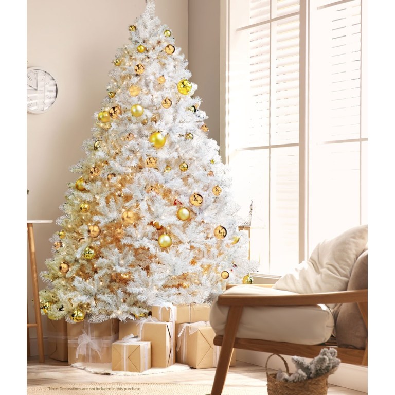 Jingle Jollys Christmas Tree 2.1m 1000 White Tips Xmas Tree Decorations Jingle Jollys Christmas Tree 2.1m 1000 White Tips Xmas Tree Decorations