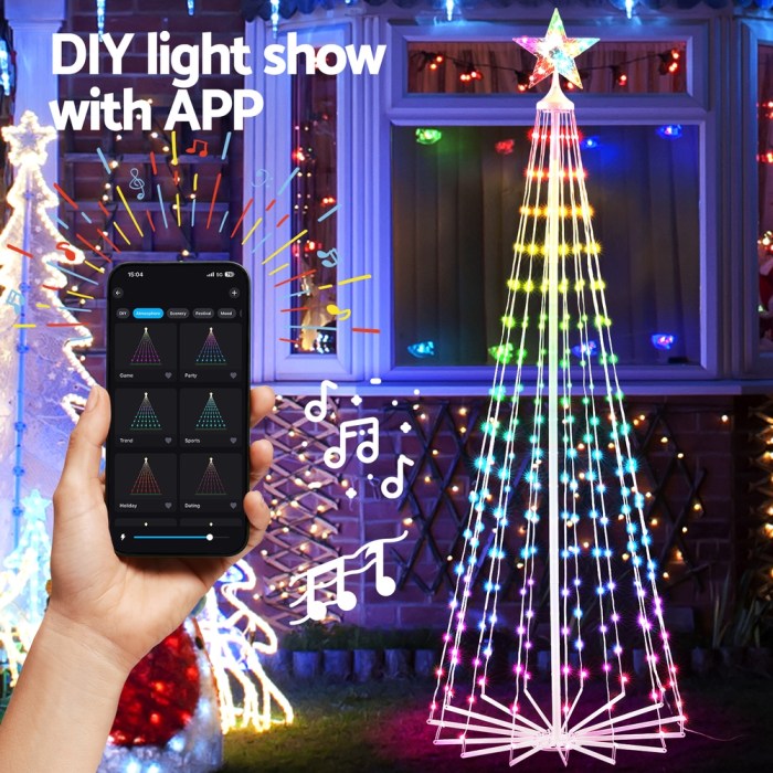 Jingle Jollys Christmas Tree 1.8m 265 RGB LED Fairy Lights Xmas Trees Decoration Jingle Jollys Christmas Tree 1.8m 265 RGB LED Fairy Lights Xmas Trees Decoration