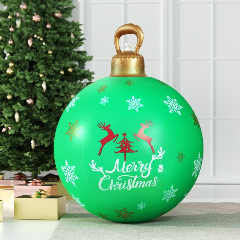 Jingle Jollys Christmas Inflatable Ball Bauble 60cm Outdoor Decoration Green Jingle Jollys Christmas Inflatable Ball Bauble 60cm Outdoor Decoration Green