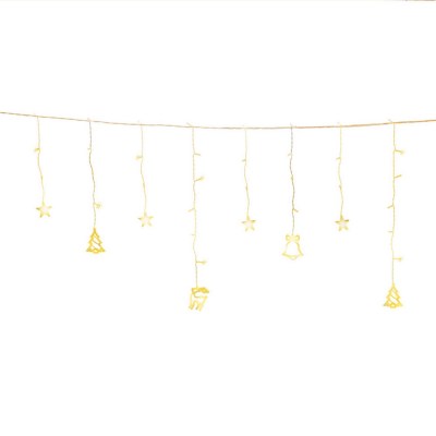 Jingle Jollys 3M Christmas Icicle Lights String Lights 138 LED Warm White Jingle Jollys 3M Christmas Icicle Lights String Lights 138 LED Warm White