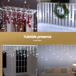 Jingle Jollys 6M Christmas Icicle Lights String Light 160 LED Solar Powered Cold