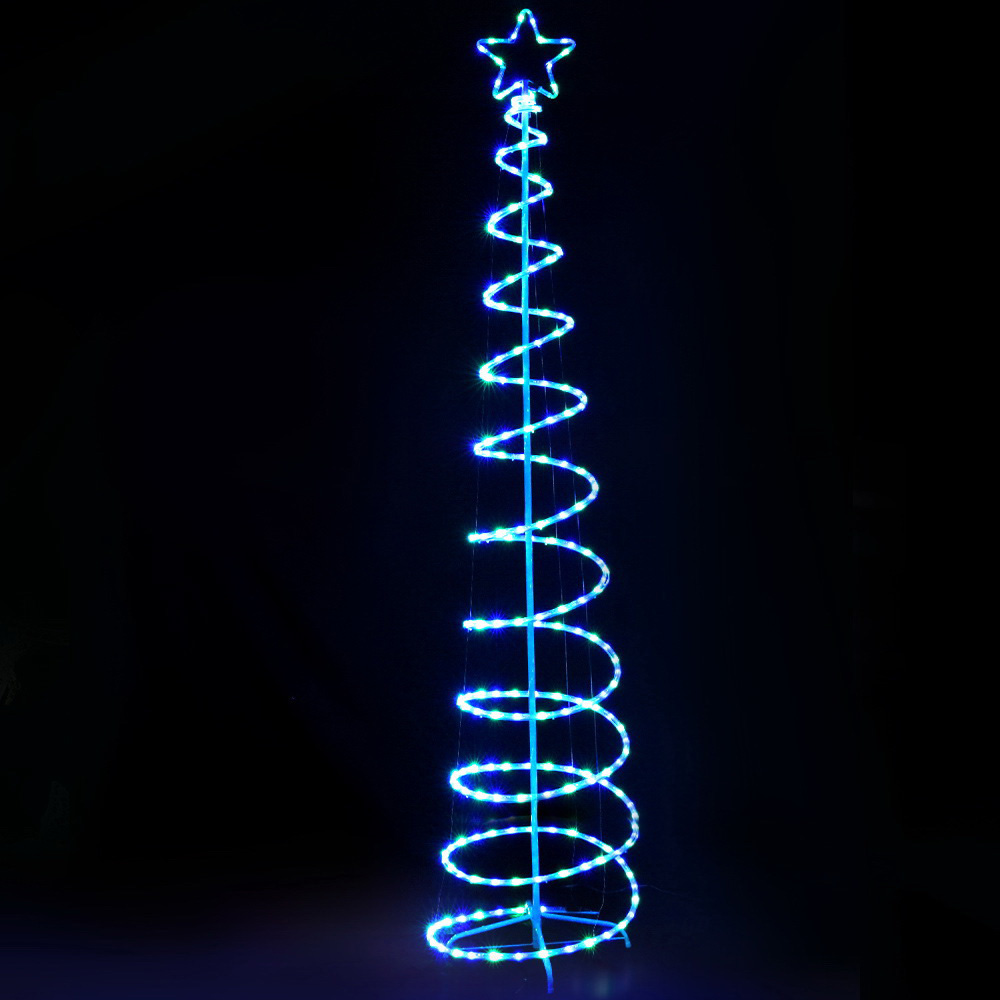 Jingle Jollys Solar Christmas Tree 2.4m Motif Lights 8 Modes Multi Colour Jingle Jollys Solar Christmas Tree 2.4m Motif Lights 8 Modes Multi Colour