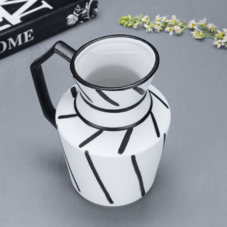soga 2x 23.5x19.5cm ornament modern ceramic vase with handle soga 2x 23.5x19.5cm ornament modern ceramic vase with handle