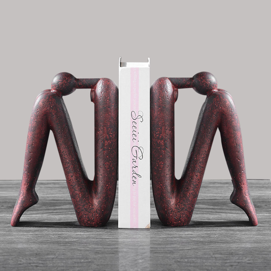 soga 13x20cm ornament modern stickman art sculpture minimalist resin statue round head