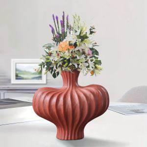 soga 25x24cm ornament matte red small vases countertop decoration