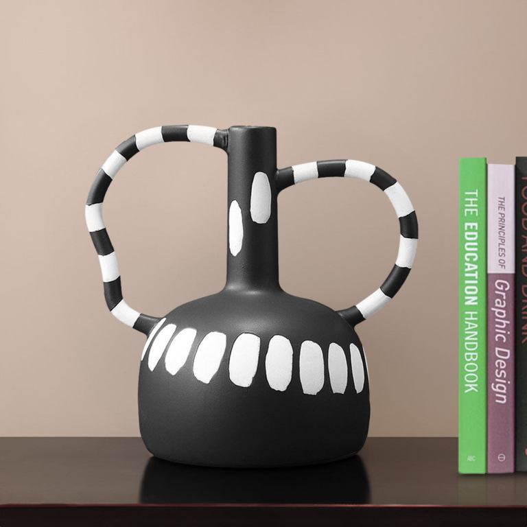 soga 26.5x17cm ornament vase with polka dot handicraft decorations in
