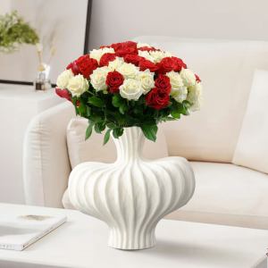soga 2x 25x24cm ornament small matte white vases countertop decoration