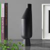 soga 14x52cm ornament black minimalist vases with narrow neck rounded body soga 14x52cm ornament black minimalist vases with narrow neck rounded body