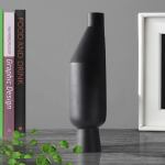 soga 14x52cm ornament black minimalist vases with narrow neck rounded body soga 14x52cm ornament black minimalist vases with narrow neck rounded body
