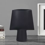 soga 21x25.5cm small black ornament geometric decor ceramic vase flower pots