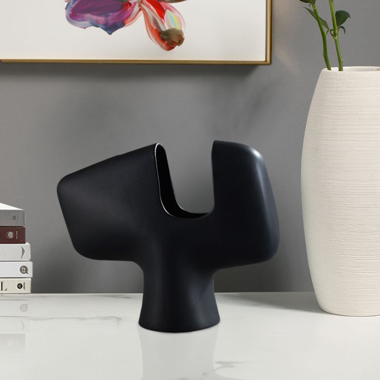soga 2x 44x35cm ornament modern curved decorative vase sculptural accent style