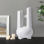soga 2x white ornament modern geometric vase minimalist double tube soga 2x white ornament modern geometric vase minimalist double tube