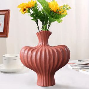soga 2x 28x30cm ornament large matte red vases countertop decoration accessories home decor
