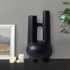 soga 2x black ornament modern geometric vase minimalist double tube