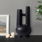 soga 2x black ornament modern geometric vase minimalist double tube soga 2x black ornament modern geometric vase minimalist double tube