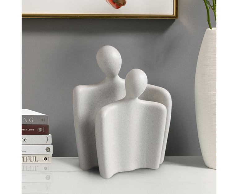 soga 2x ornament set of 2 abstract human figurine sculptures minimalist modern art