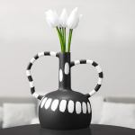 soga 26.5x17cm ornament vase with polka dot handicraft decorations in